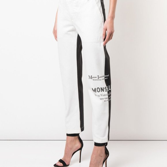 NWT - MONSE Two-Tone Branded Jeans - Size 8 - Picture 2 of 15